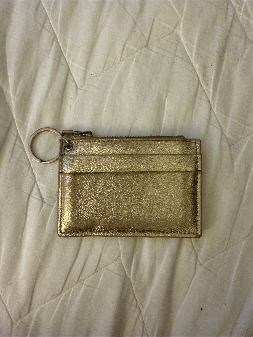 Metallic Gold Cardholder Keyring